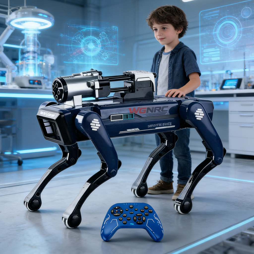 WGNRC 8020 AI Smart Robot Dog,Intelligent APP Control Robot Dog Toys Electronic Pet Robot Toys Shooting Water Ball Machine Dog