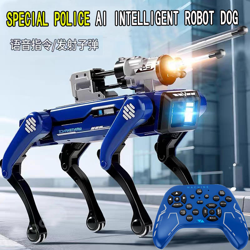 WGNRC 8020 AI Smart Robot Dog,Intelligent APP Control Robot Dog Toys Electronic Pet Robot Toys Shooting Water Ball Machine Dog