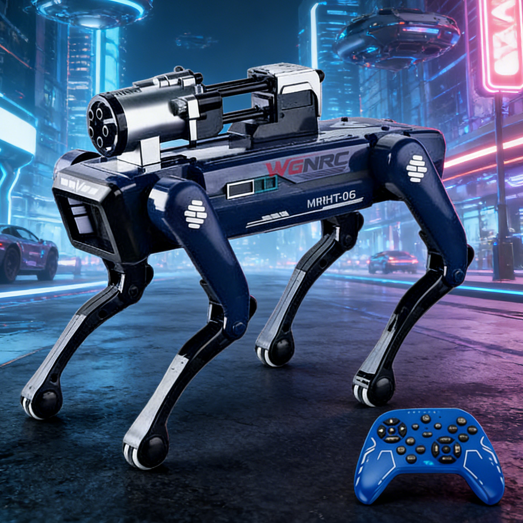 WGNRC 8020 AI Smart Robot Dog,Intelligent APP Control Robot Dog Toys Electronic Pet Robot Toys Shooting Water Ball Machine Dog